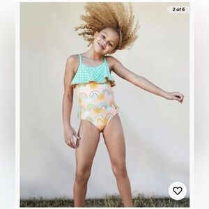Matilda Jane Dream Chasers Rainbow Groove Swimsuit Size 4